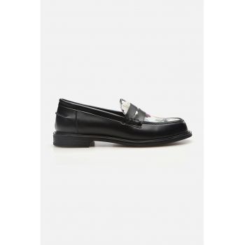 Pantofi loafer din piele cu imprimeu flroal