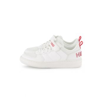 Pantofi sport cu inchidere velcro si logo