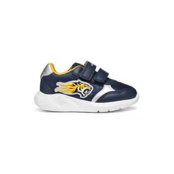 Pantofi sport cu velcro si detaliu aplicat