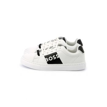 Pantofi sport din piele cu detalii logo