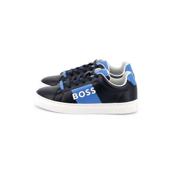 Pantofi sport din piele cu detalii logo