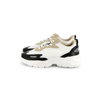 Pantofi sport din piele ecologica si material textil