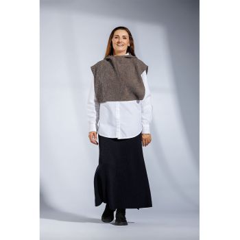 Poncho din amestec de lana virgina Mira