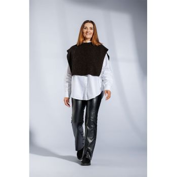 Poncho din amestec de lana virgina Mira