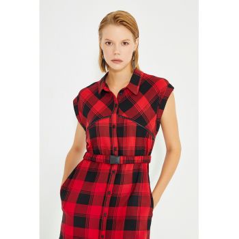 Rochie-camasa cu model in carouri