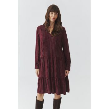 Rochie cu croiala in A si imprimeu