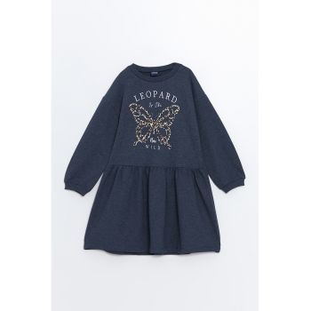 Rochie din amestec de bumbac cu imprimeu grafic