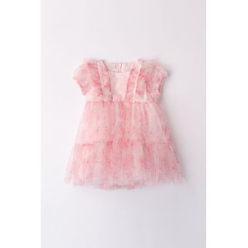 Rochie din tul cu model floral