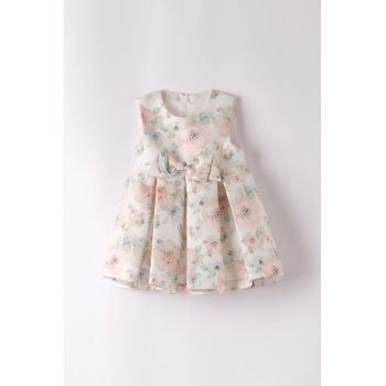 Rochie fara maneci cu model floral
