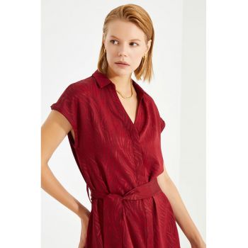 Rochie midi cu croiala in A si model