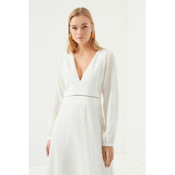 Rochie uni cu maneci lungi