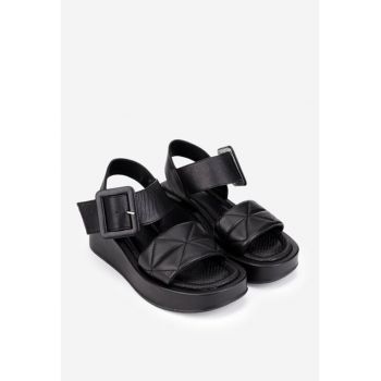 Sandale dama negre  din piele naturala