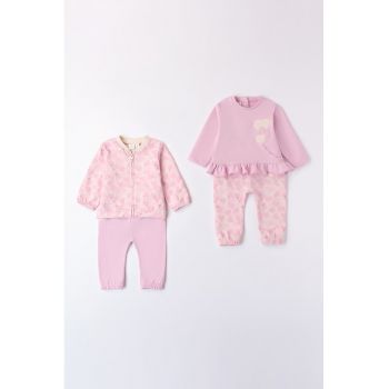 Set de jacheta - bluza - pantaloni - 4 piese