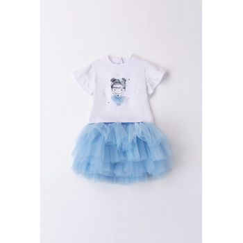 Set de tricou si fusta cu tul - 2 piese