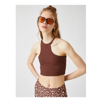 Top crop cu aspect striat