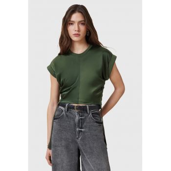 Tricou crop din bumbac Mira