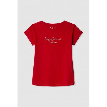 Tricou cu logo din strasuri