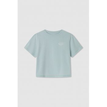 Tricou de bumbac cu logo discret