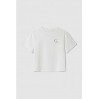 Tricou de bumbac cu logo discret
