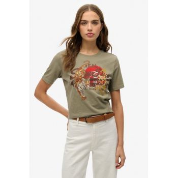Tricou relaxed fit cu strasuri