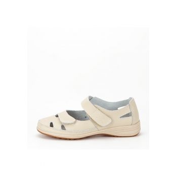 Balerini crem din piele naturala 5115 M4 Confort 15238