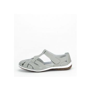 Balerini gri din piele naturala 5101 M5 confort 15196