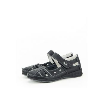 Balerini piele naturala Aurora negrii M5 13063