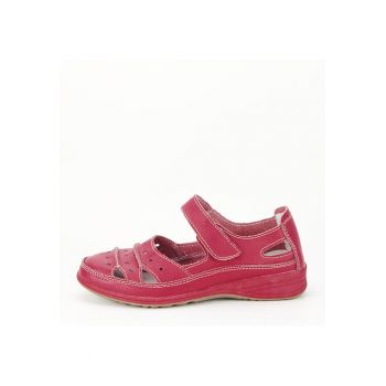 Balerini piele naturala Diana rosii M4 15208