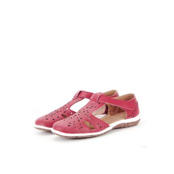 Balerini rosii din piele naturala CXWL2118 M5 13085