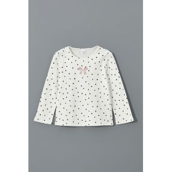 Bluza cu model si decolteu rotund