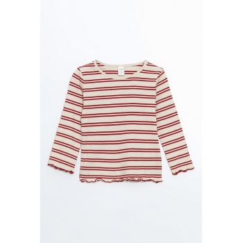 Bluza din amestec de bumbac cu model in dungi