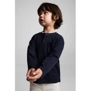 Bluza din bumbac cu aplicatie pe piept