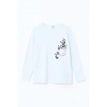 Bluza din bumbac cu imprimeu
