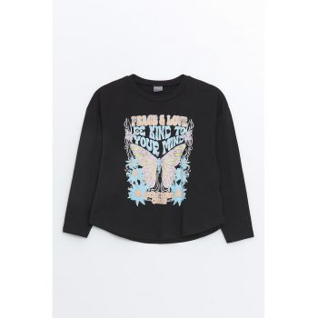 Bluza din bumbac cu imprimeu
