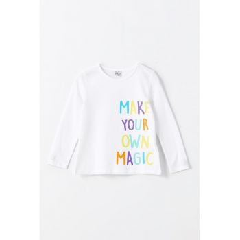 Bluza din bumbac cu imprimeu