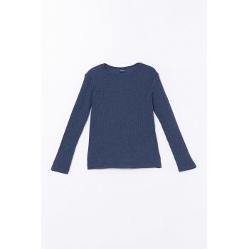 Bluza regular fit cu model uni