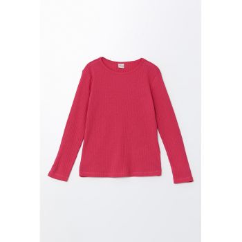 Bluza regular fit cu model uni
