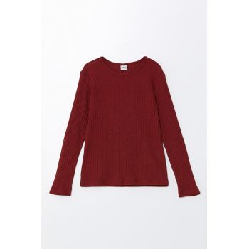 Bluza regular fit cu model uni