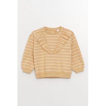 Bluza sport cu dungi si garnituri cu volane