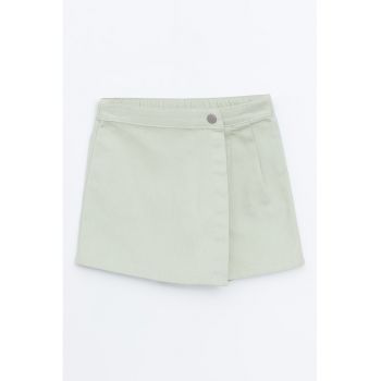 Fusta-pantalon uni din denim