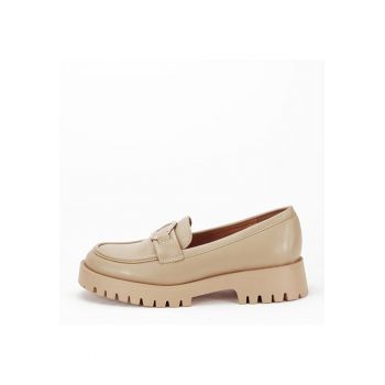 Mocasini bej de tip loafers FN653 M2 15456