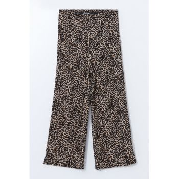 Pantaloni evazati cu animal print