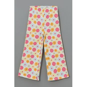 Pantaloni evazati cu imprimeu