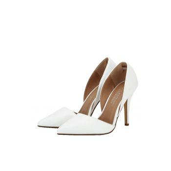 Pantofi albi decupati BLJY6627 01 12402