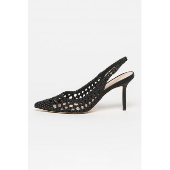 Pantofi cu aspect impletit si toc stiletto Elisa