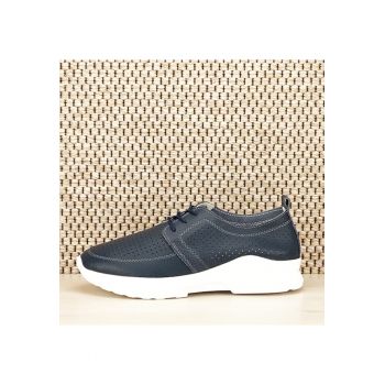 Pantofi piele naturala bleumarin Angela M4 7672