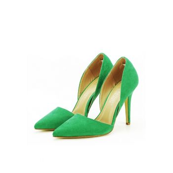 Pantofi verzi decupati Antonia 04 10875