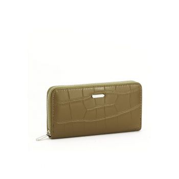 Portofel cu imprimeu Larisa 07 Kaki 9106