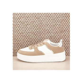 Sneakers alb cu bej Rania M2 8919