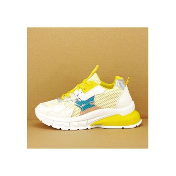 Sneakers albi cu galben Taylor M3 4764